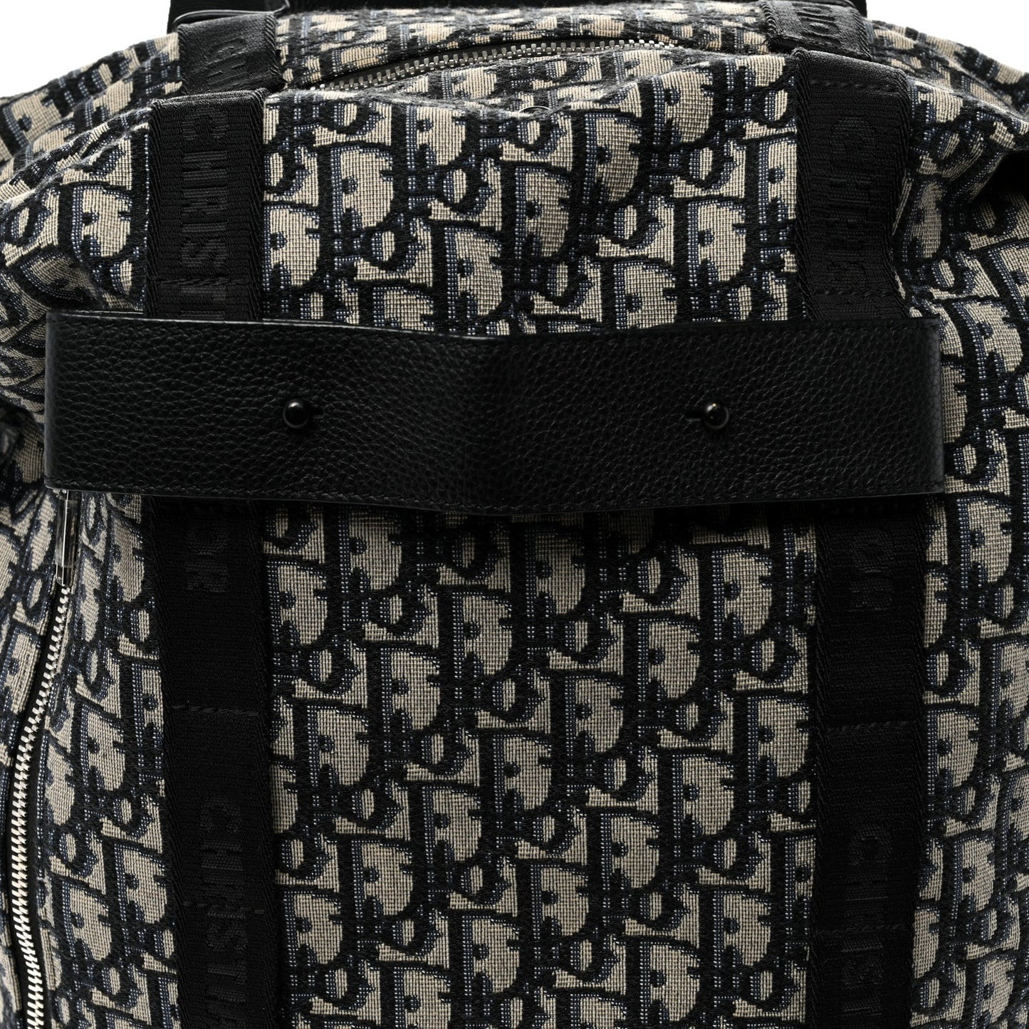 Oblique Calfskin Safari Backpack Navy Blue