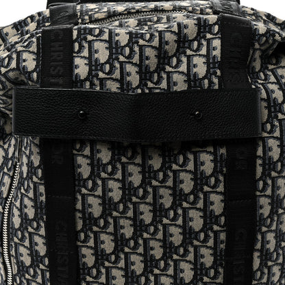 Oblique Calfskin Safari Backpack Navy Blue