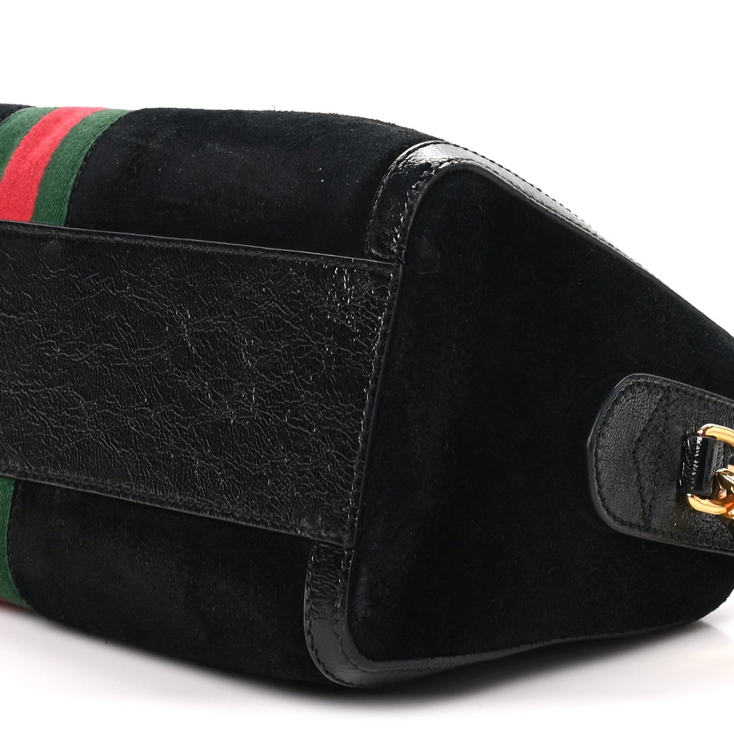 Suede Patent GG Web Medium Ophidia Boston Black