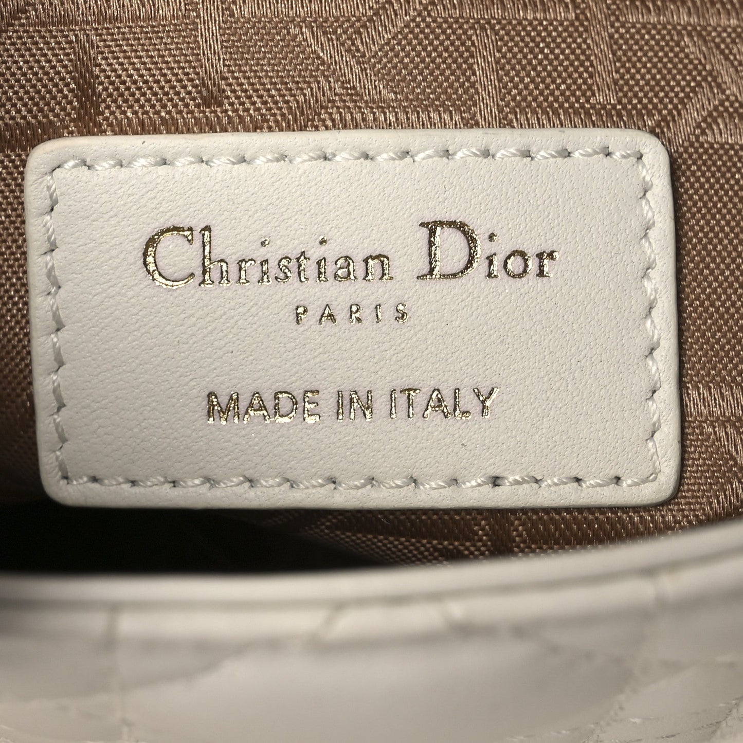 Lambskin Cannage Mini Lady Dior White