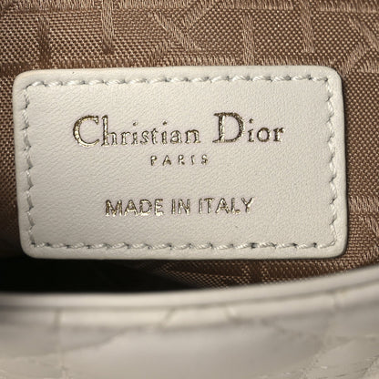 Lambskin Cannage Mini Lady Dior White