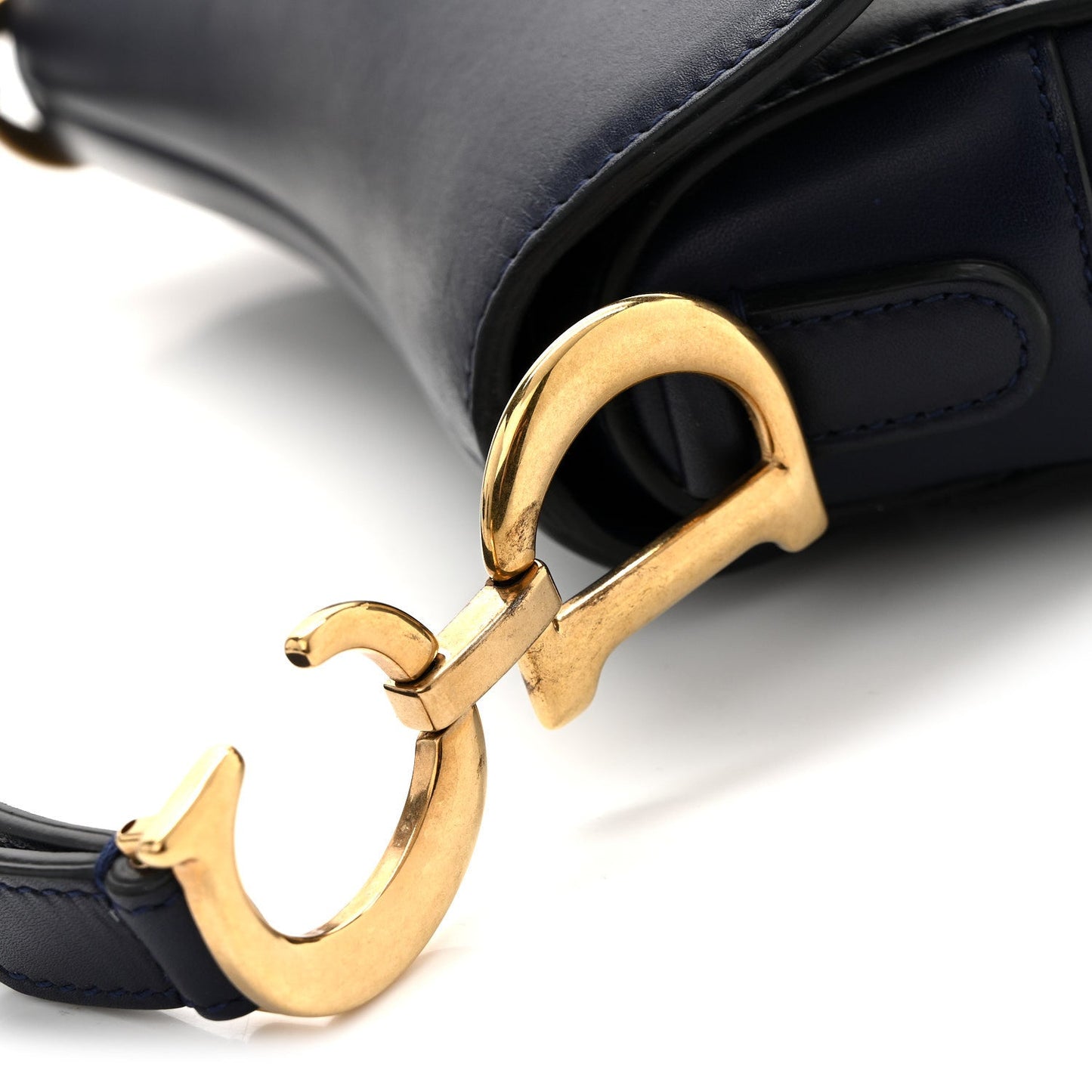 Calfskin Mini Saddle Bag Blue