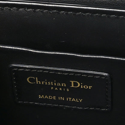 Crackled Lambskin 30 Montaigne Box Bag Black