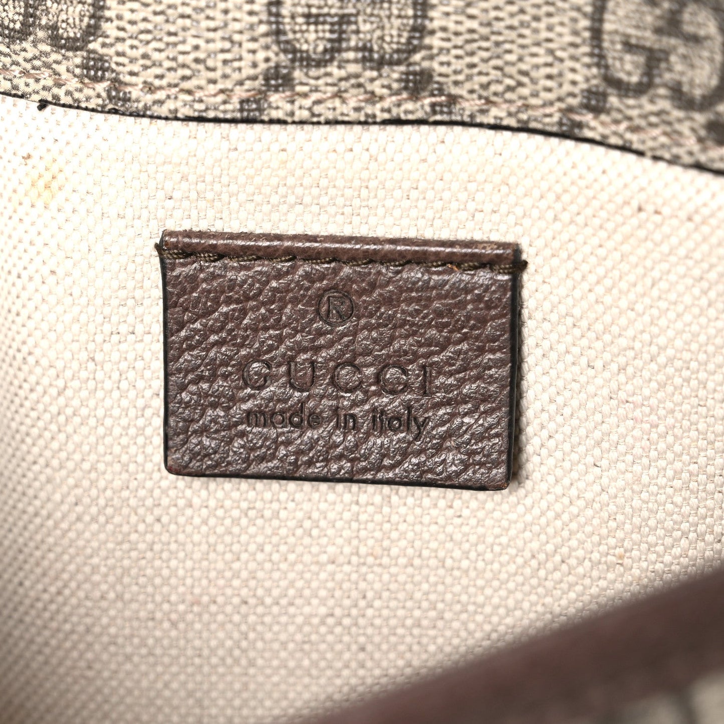 GG Supreme Monogram Neo Vintage Web Belt Bag Brown