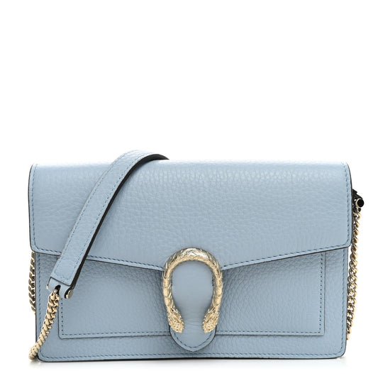 Calfskin Dionysus NM Chain Wallet Porcelain Light Blue