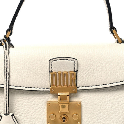Calfskin Dioraddict Top Handle White