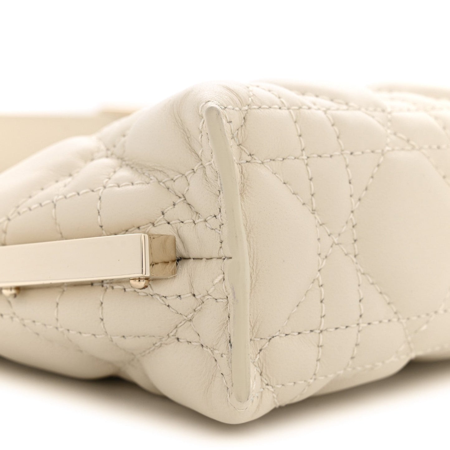 Lambskin Cannage Dior Club Bag  Dusty Ivory
