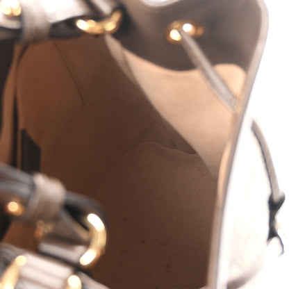 GG Supreme Monogram Web Small Ophidia Bucket Bag Brown