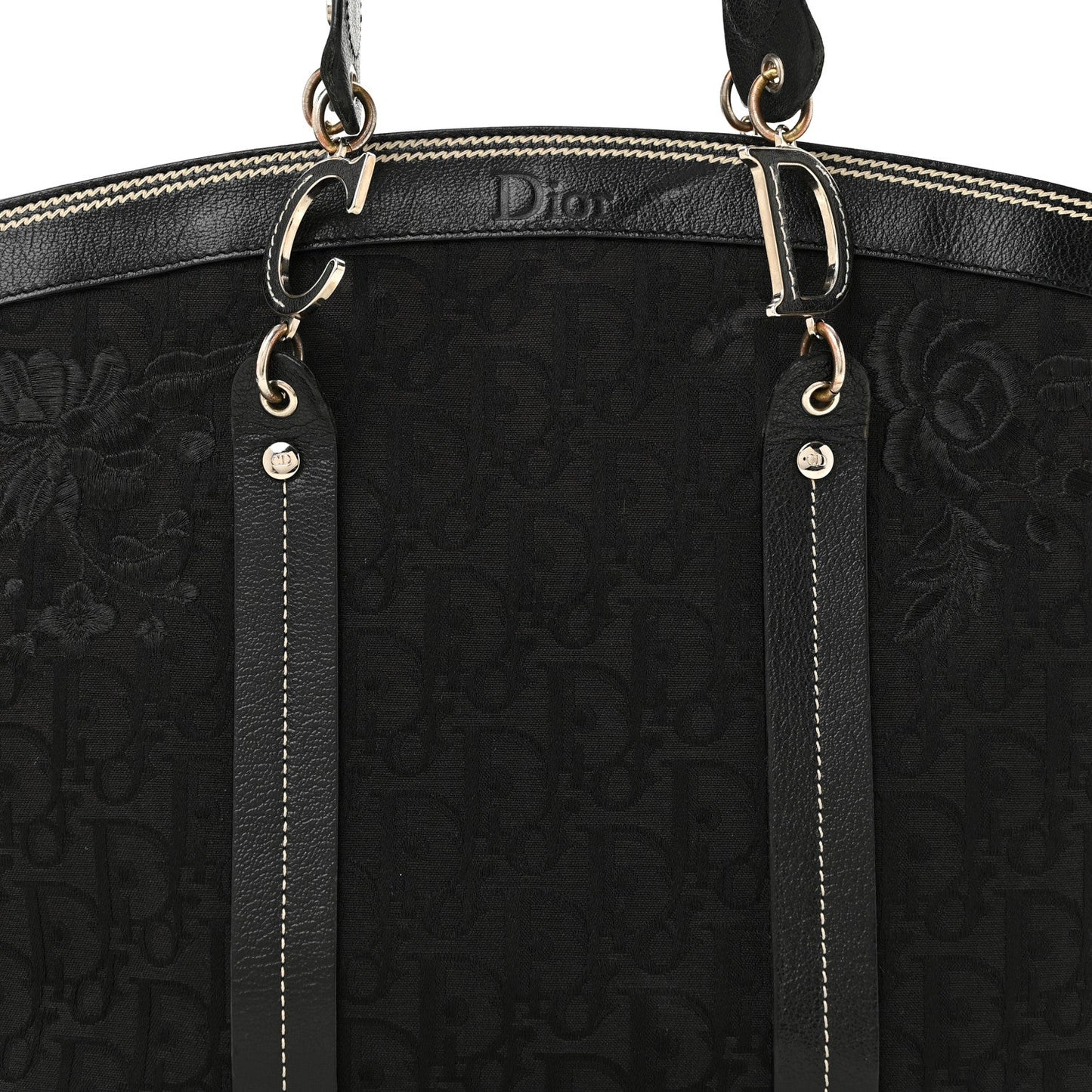 Monogram Vintage Flowers Dome Bag Black