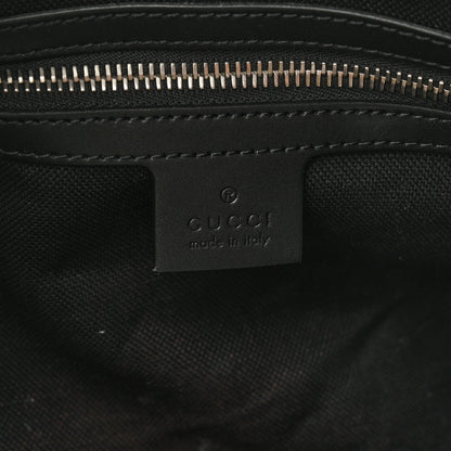 Soft GG Supreme Monogram Appia Calfskin Web Large Carry On Duffle Bag Black Grey
