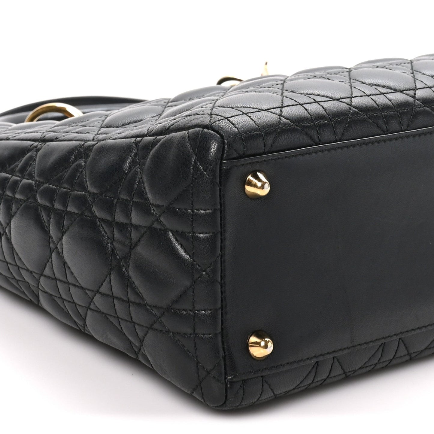 Lambskin Cannage Large Lady Dior Black