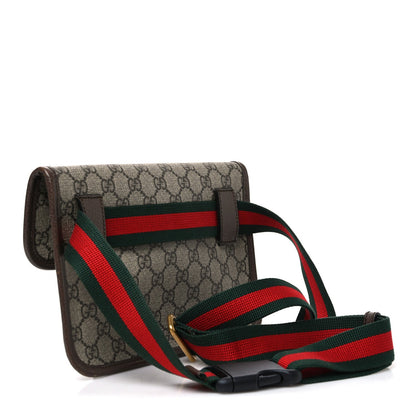 GG Supreme Monogram Neo Vintage Web Belt Bag Brown