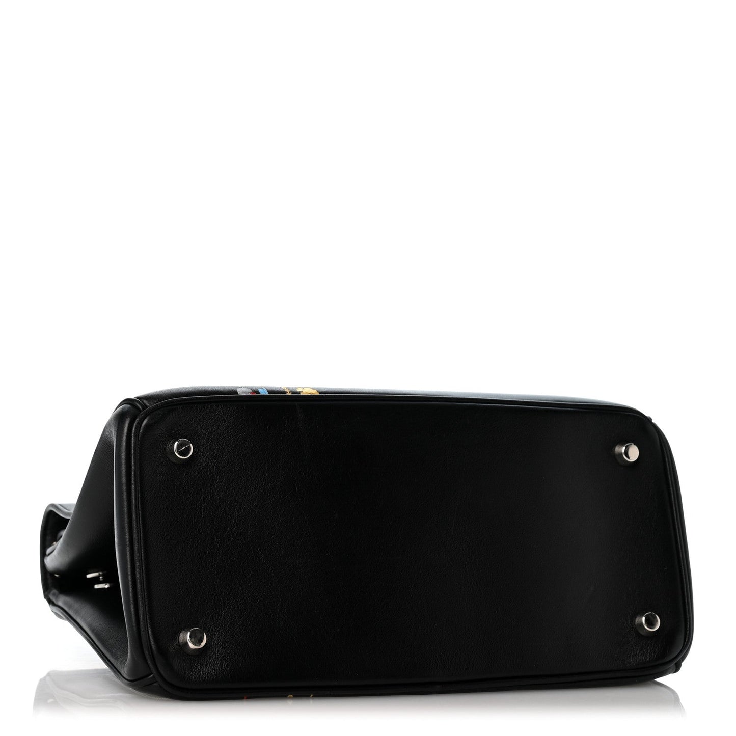 Smooth Calfskin Small Tri-Color Be Dior Flap Black Red Light Blue