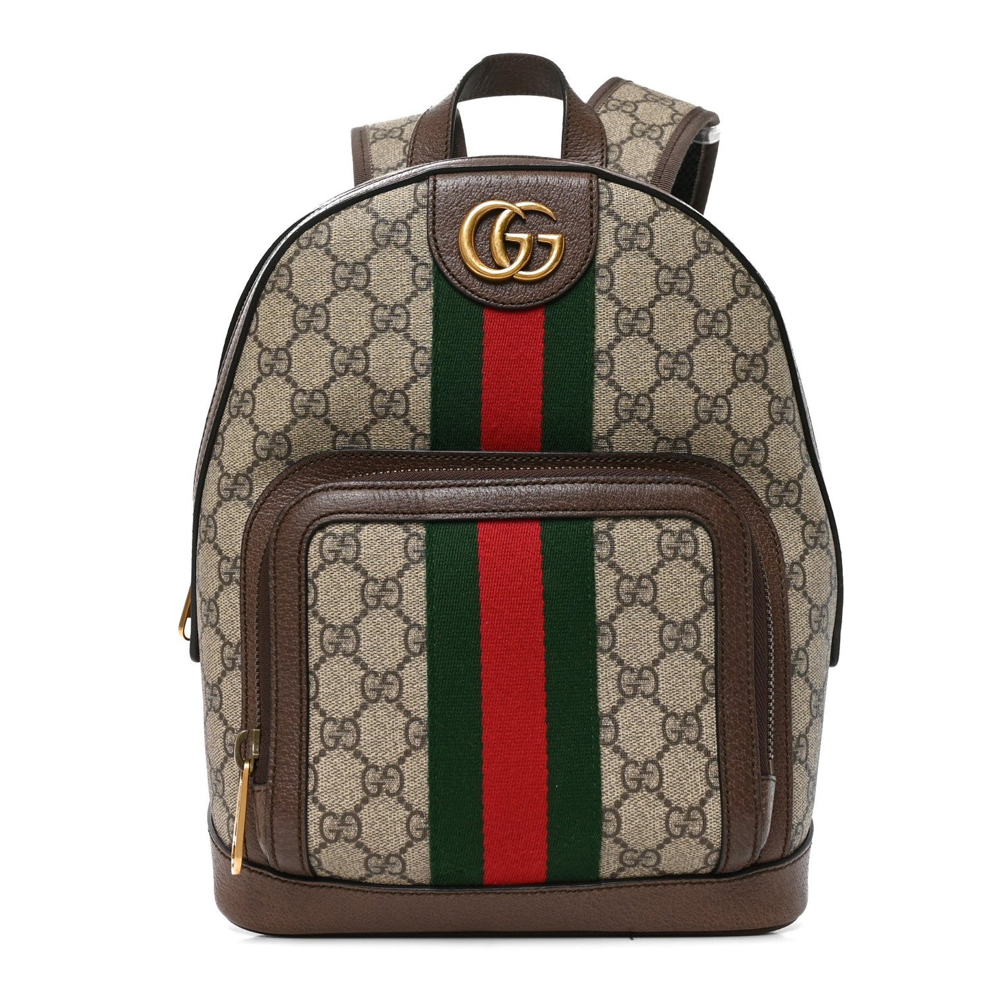 GG Supreme Monogram Calfskin Web Small Ophidia Day Backpack Beige Ebony New Acero