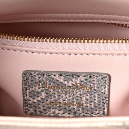 Lizard Ombre Mini Lady Dior Light Pink