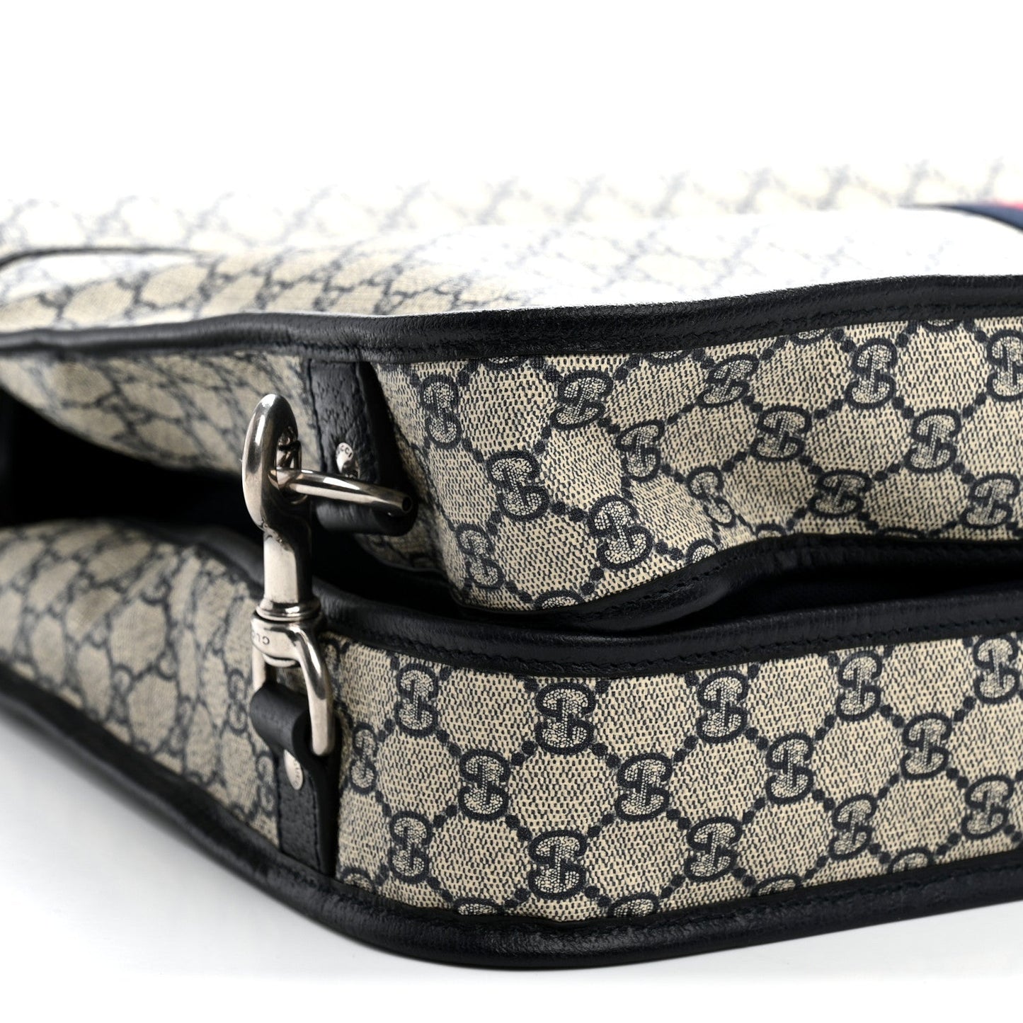GG Supreme Monogram Web Savoy Garment Bag Beige Blue