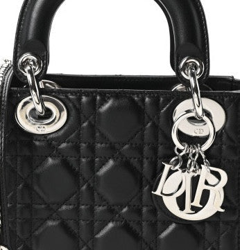 Lambskin Cannage Mini Lady Dior Black