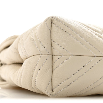 Soft Calfskin Matelasse Monochrome Small GG Marmont Shoulder Bag Ivory