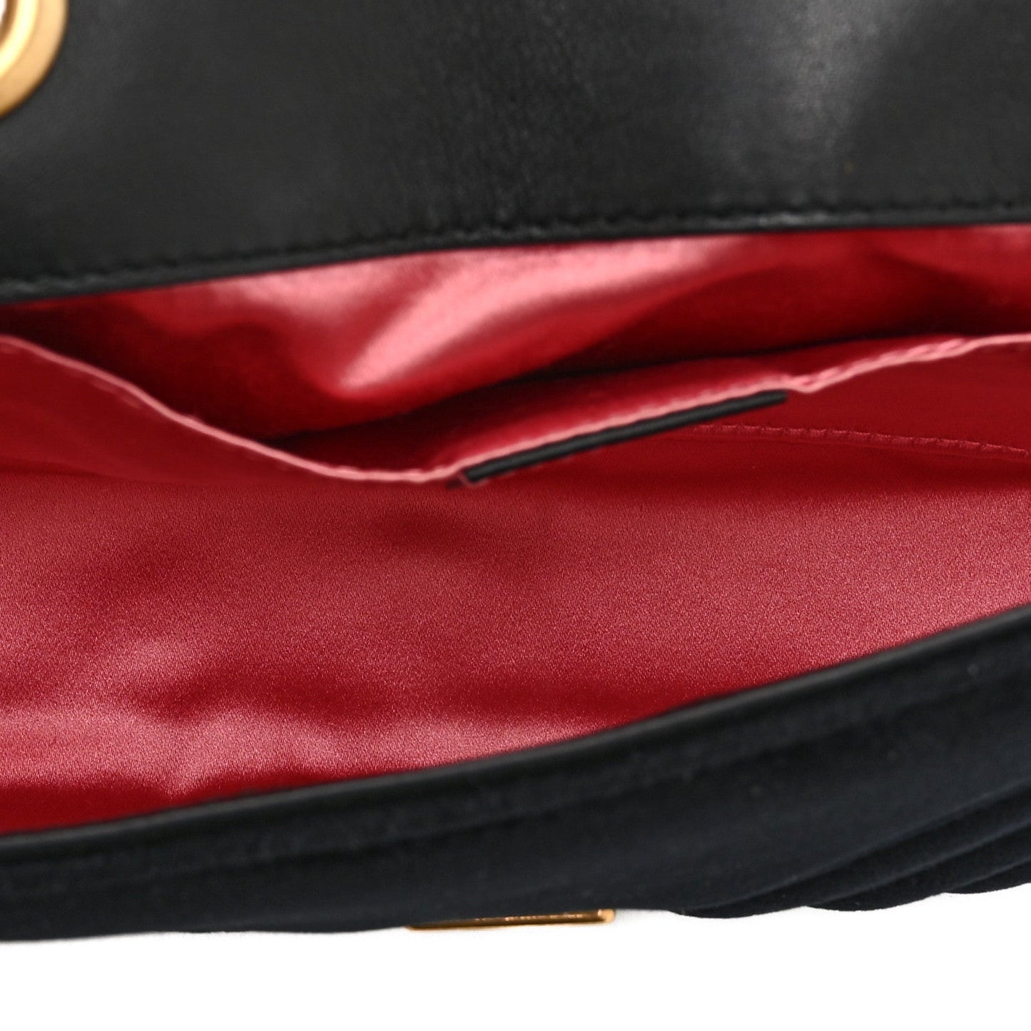 Velvet Matelasse Mini GG Marmont Shoulder Bag Black