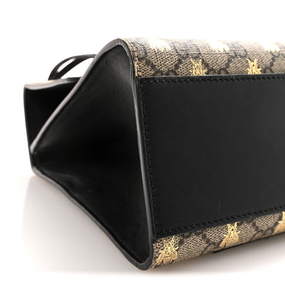 GG Supreme Monogram Bees Medium Padlock Shoulder Bag Beige Oro Black