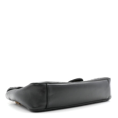 Calfskin Matelasse Medium GG Marmont Shoulder Bag Black