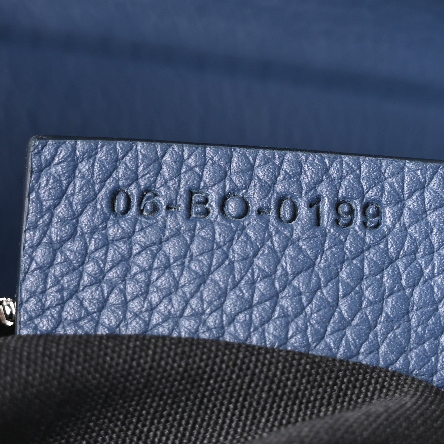 Grained Calfskin Mens Saddle Bag Navy Blue
