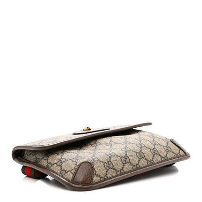 GG Supreme Monogram Neo Vintage Web Belt Bag Brown