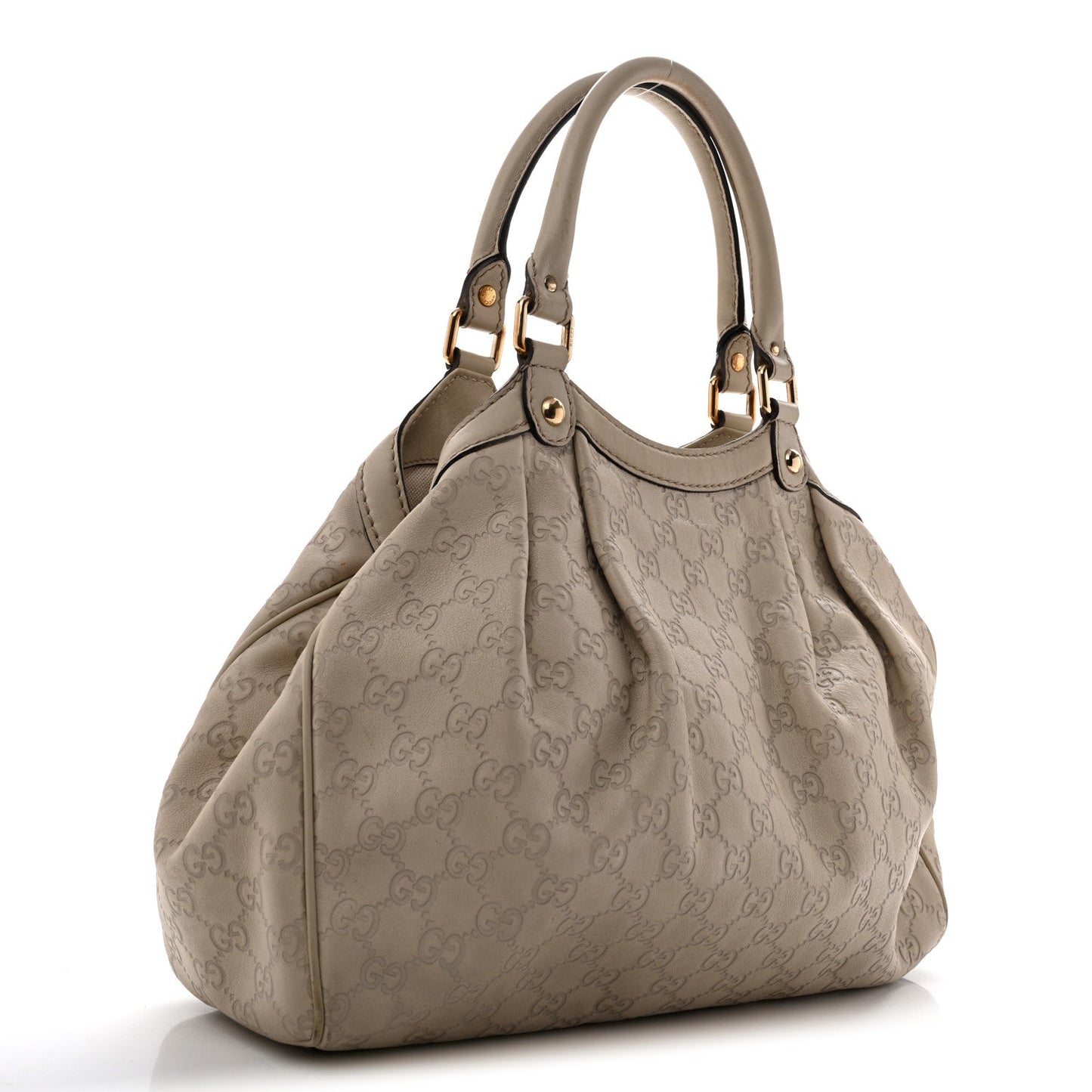 Guccissima Medium Sukey Tote Mystic White