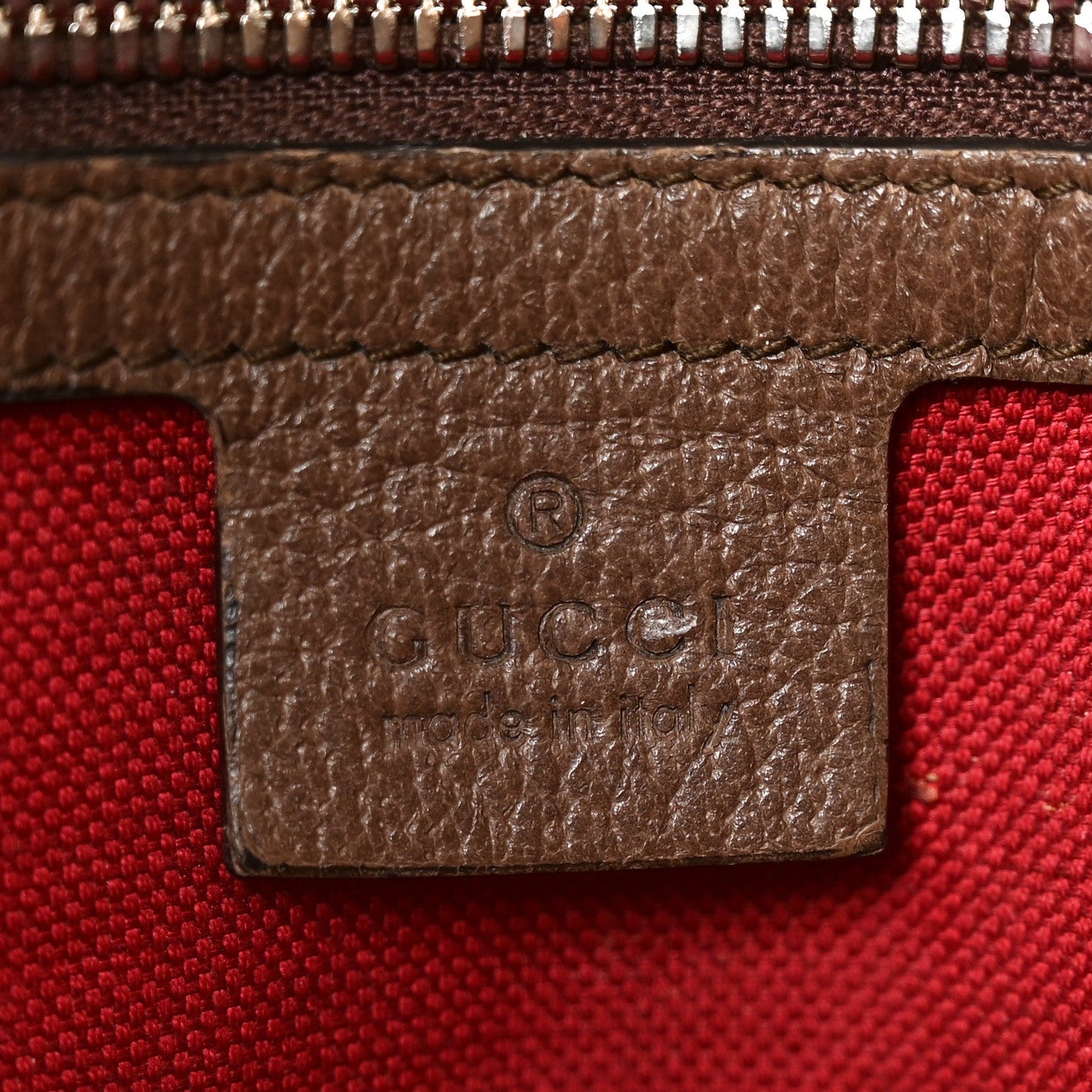 GG Supreme Monogram Textured Dollar Calfskin Small Detail Tote Beige Ebony New Acero