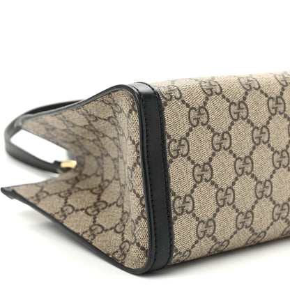 GG Supreme Monogram Small Padlock Tote Black