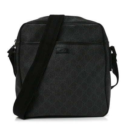 GG Supreme Monogram Messenger Bag Black Grey