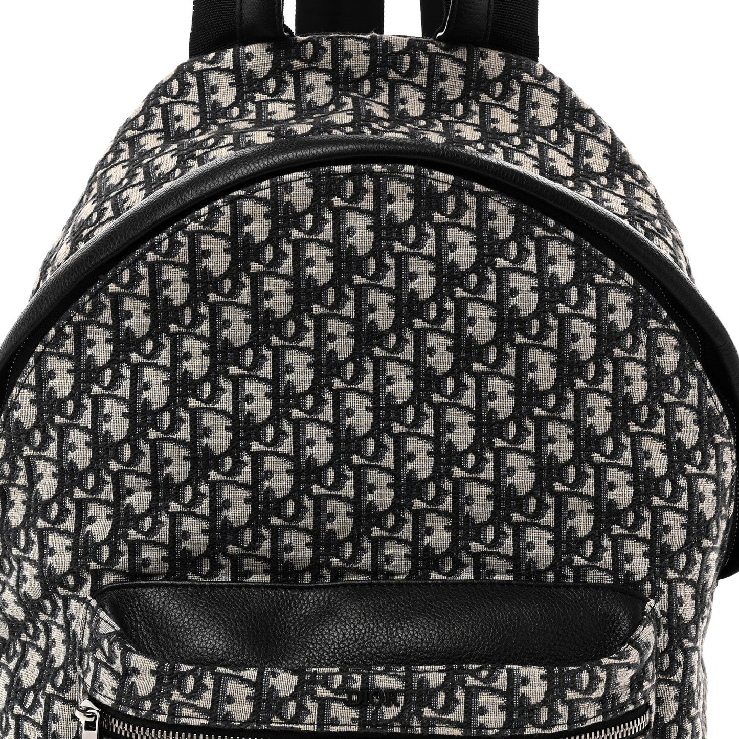 Oblique Calfskin Rider Backpack Beige Black