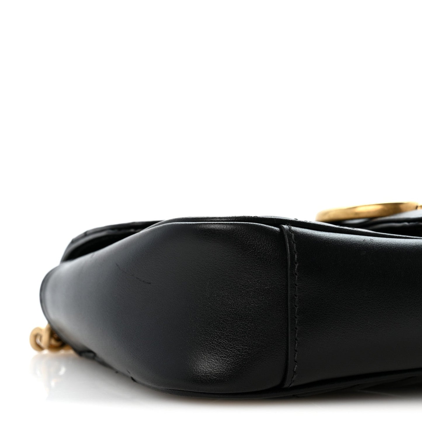 Calfskin Matelasse Mini GG Marmont Shoulder Bag Black