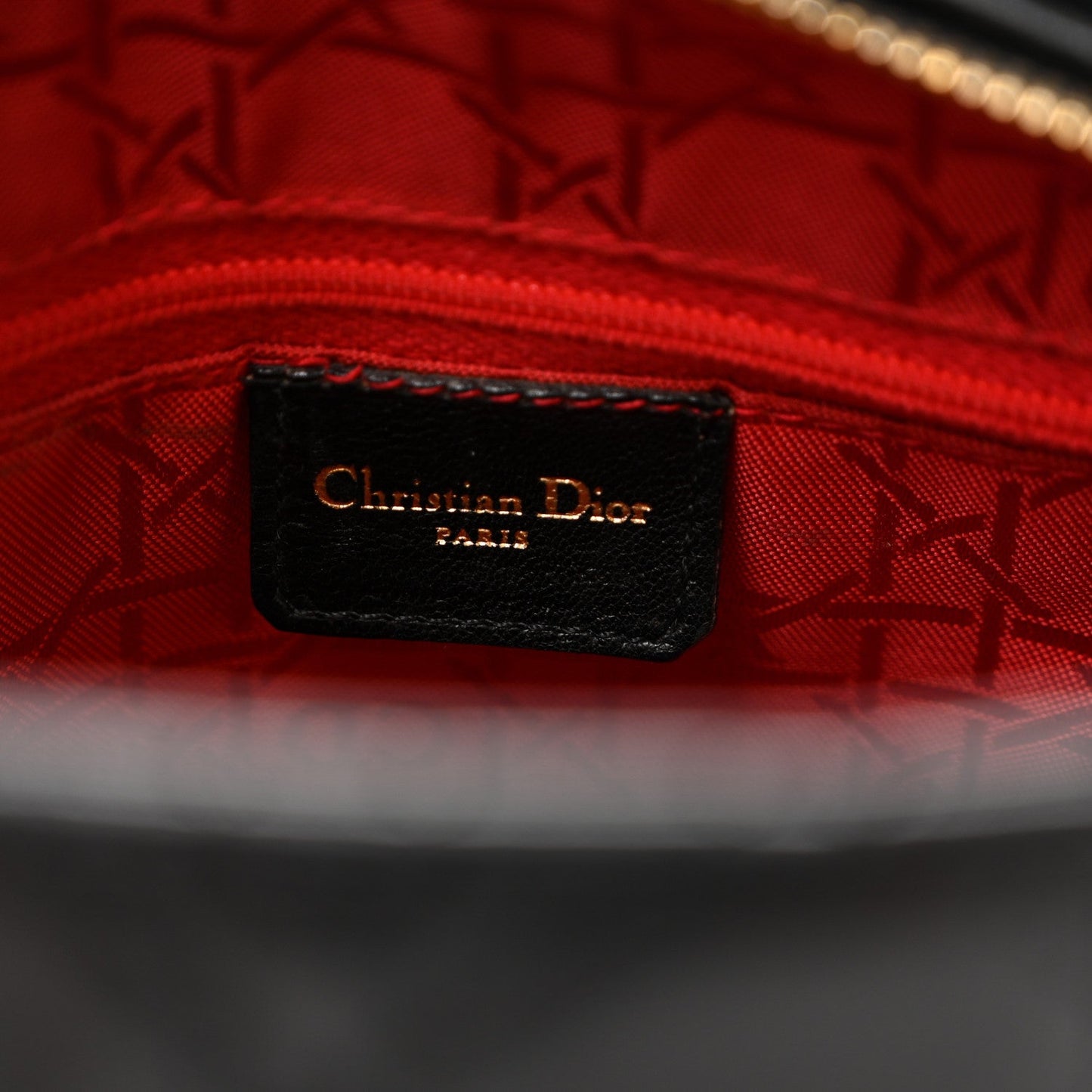Lambskin Cannage Medium Lady Dior Black