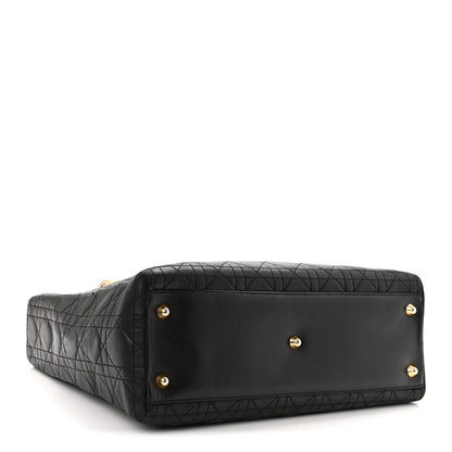 Lambskin Cannage Large Lady Dior Black