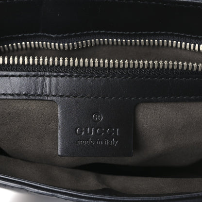 Guccissima Signature Single Buckle Flap Messenger Bag Black