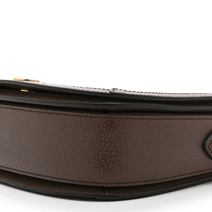 GG Supreme Monogram Web Small Ophidia Flap Messenger Bag Brown