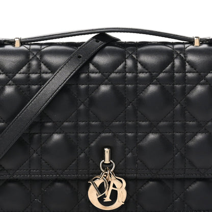 Lambskin Cannage Miss Dior Top Handle Bag Black