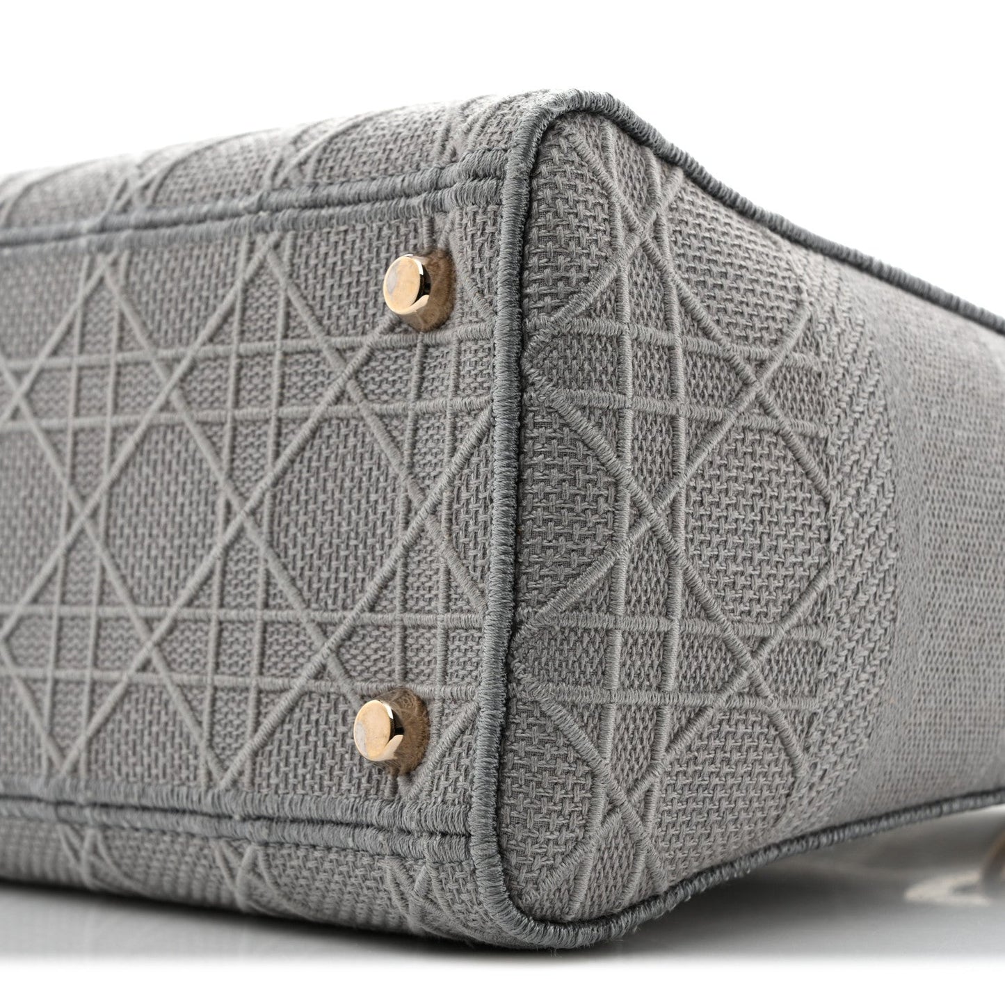 Canvas Embroidered Cannage Medium Lady D-Lite Gray
