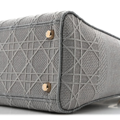 Canvas Embroidered Cannage Medium Lady D-Lite Gray