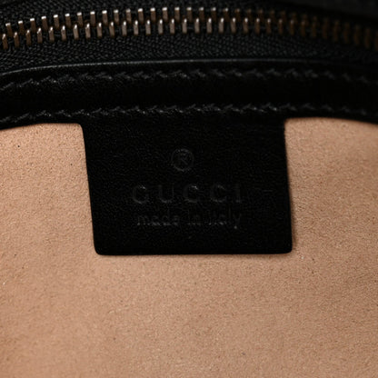 Calfskin Matelasse Small GG Marmont Shoulder Bag Black