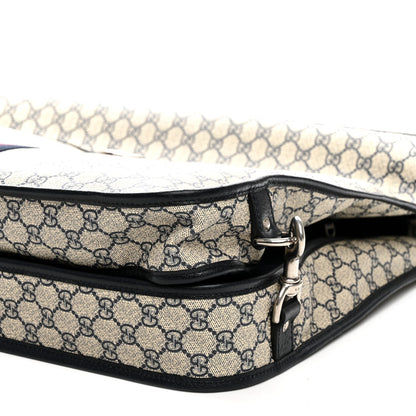 GG Supreme Monogram Web Savoy Garment Bag Beige Blue