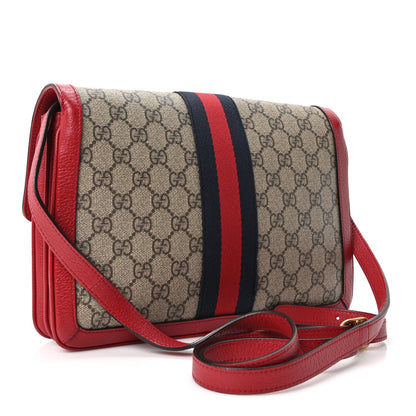 GG Supreme Monogram Medium Queen Margaret Shoulder Bag Red