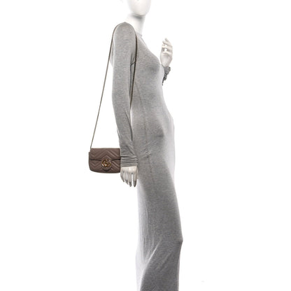 Calfskin Matelasse Super Mini GG Marmont Shoulder Bag Porcelain Rose