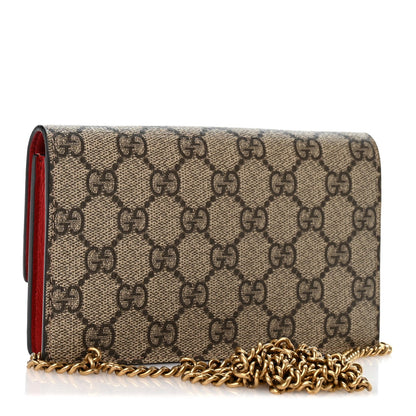 GG Supreme Monogram Mini Cherry Chain Bag