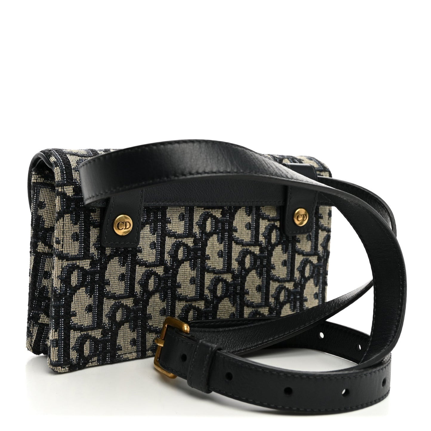 Oblique Saddle Belt Bag Blue