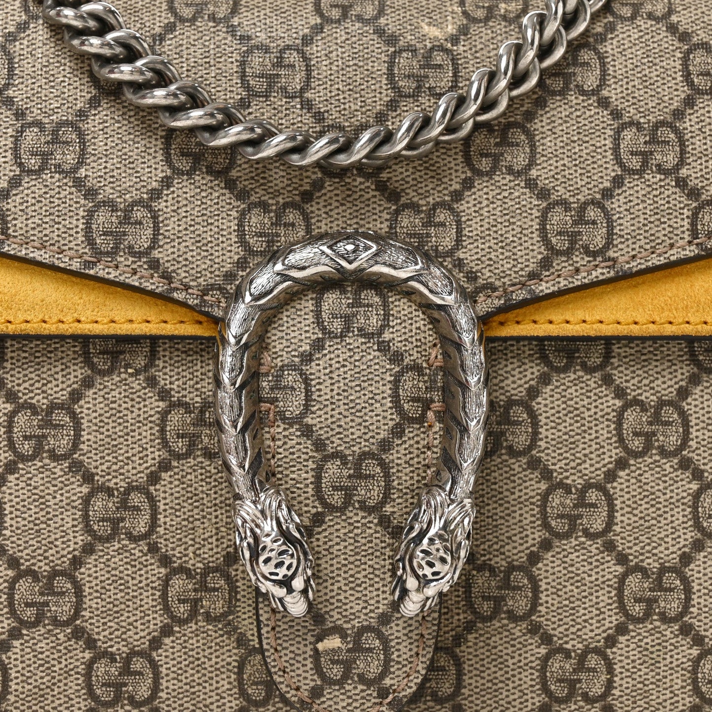 GG Supreme Monogram Mini Dionysus Shoulder Bag Yellow