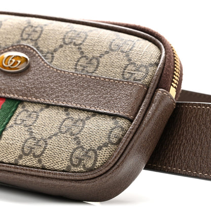 GG Supreme Monogram Ophidia Belted iPhone Case 85 34 Dark Brown