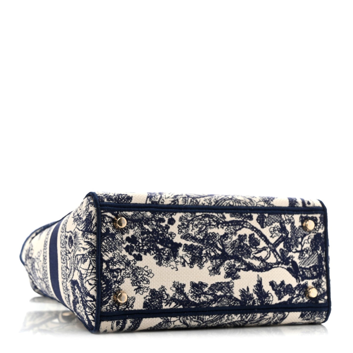 Toile de Jouy Embroidered Medium Lady D-Lite Blue