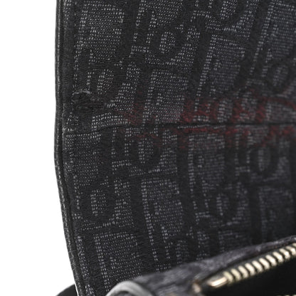 Oblique Mens Saddle Bag Black Blue